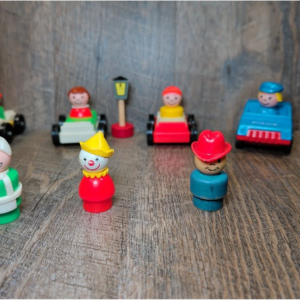 Vintage Fisher-Price Little People Lot Includes Vehicles & Figures